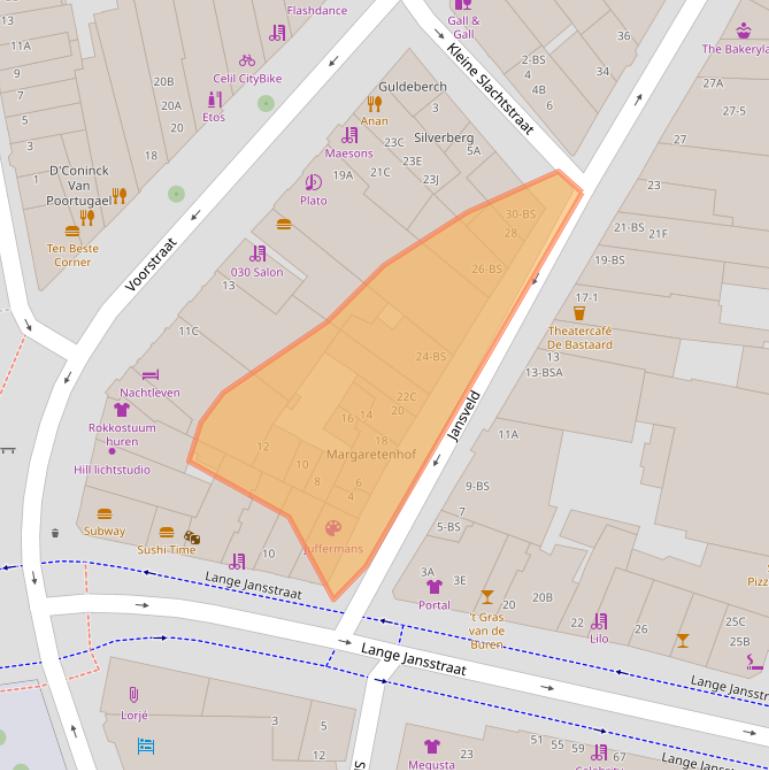 Kaart van postcodegebied 3512BG.