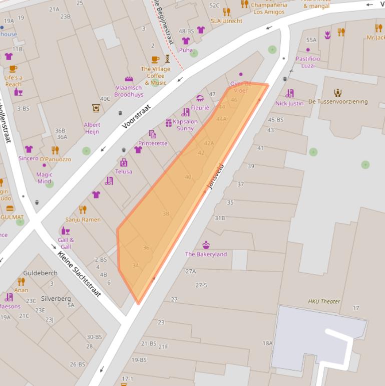 Kaart van postcodegebied 3512BH.