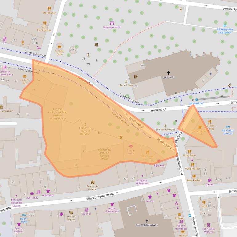 Kaart van postcodegebied 3512BK.