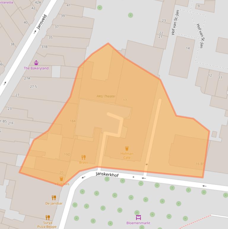 Kaart van postcodegebied 3512BM.