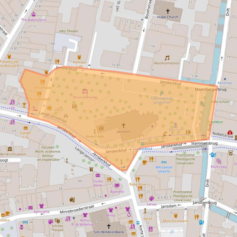 Kaart van postcodegebied 3512BN.