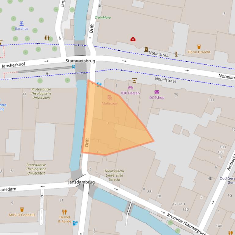 Kaart van postcodegebied 3512BP.