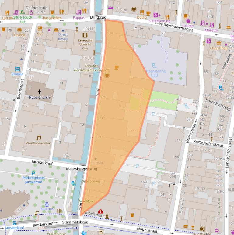 Kaart van postcodegebied 3512BR.