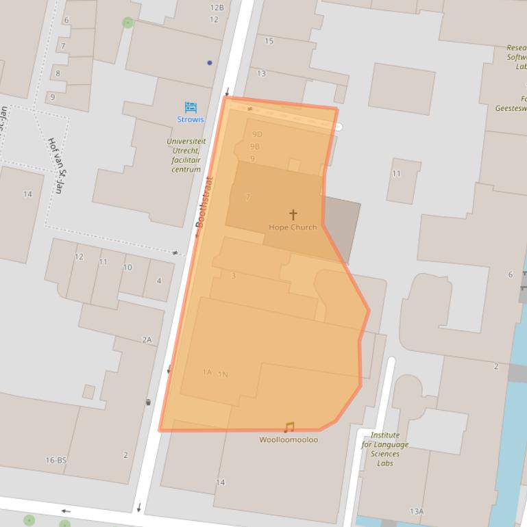 Kaart van postcodegebied 3512BT.