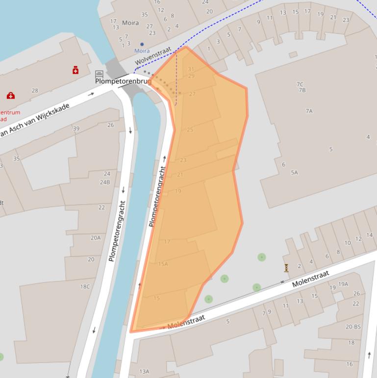 Kaart van postcodegebied 3512CB.