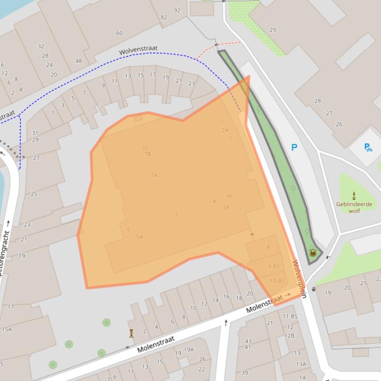 Kaart van postcodegebied 3512CJ.