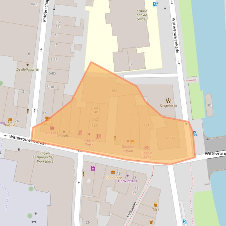 Kaart van postcodegebied 3512CV.