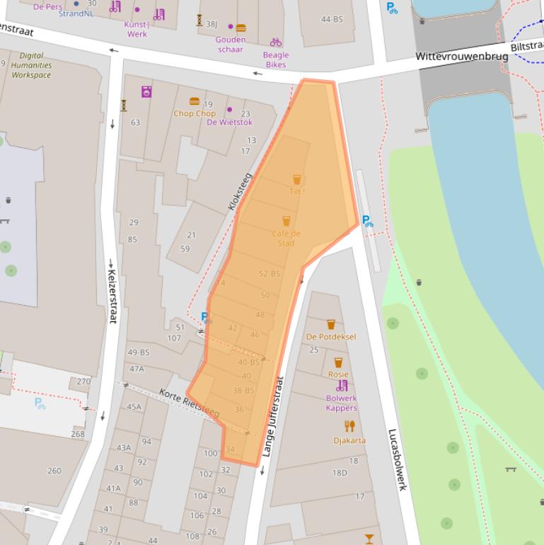 Kaart van postcodegebied 3512EE.