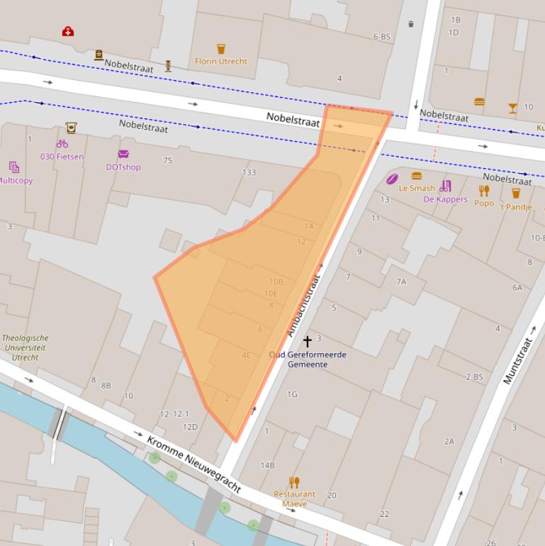 Kaart van postcodegebied 3512ES.