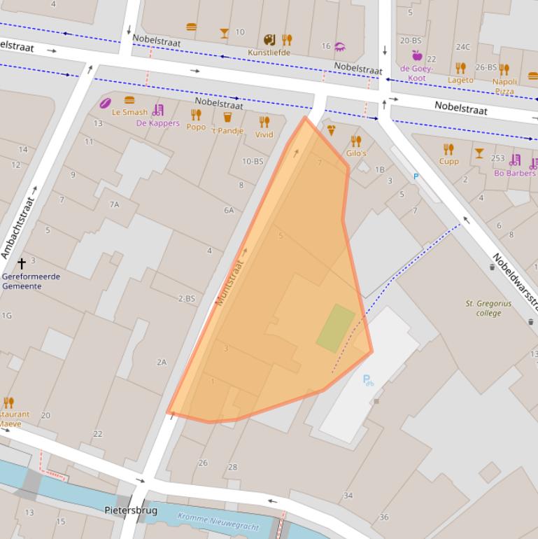 Kaart van postcodegebied 3512ET.