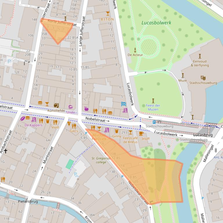 Kaart van postcodegebied 3512EX.