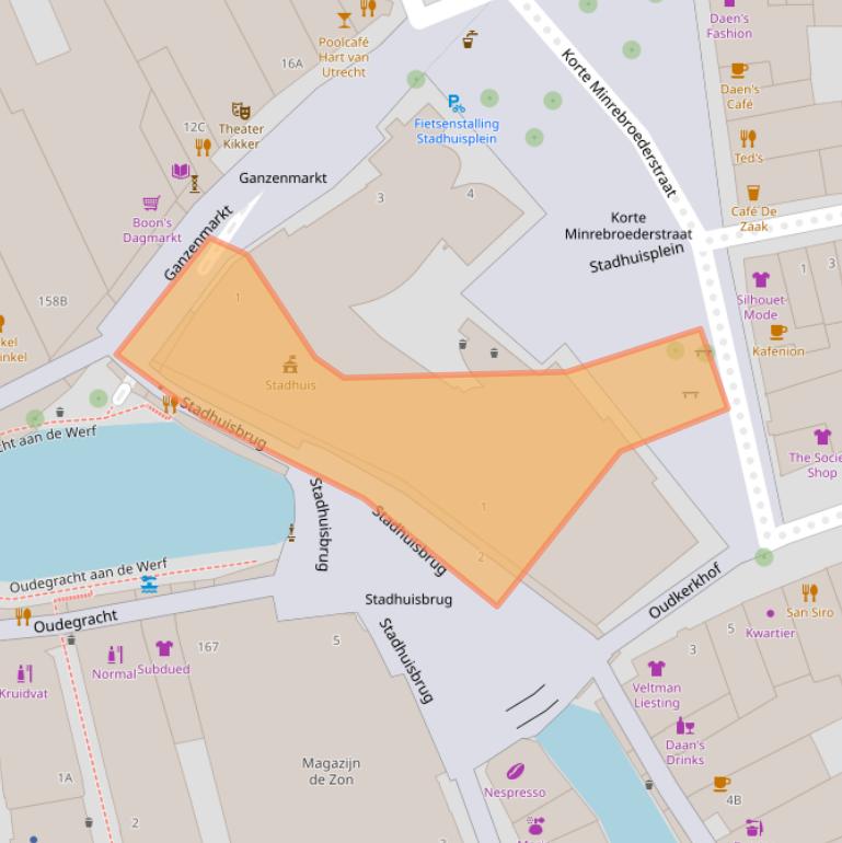 Kaart van postcodegebied 3512GC.