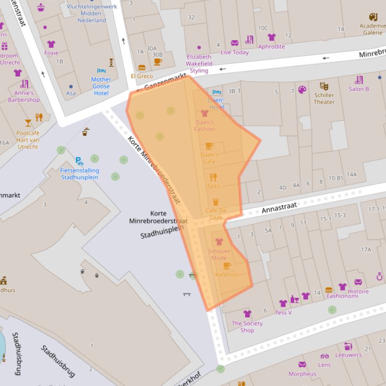 Kaart van postcodegebied 3512GG.