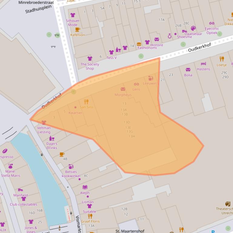 Kaart van postcodegebied 3512GH.
