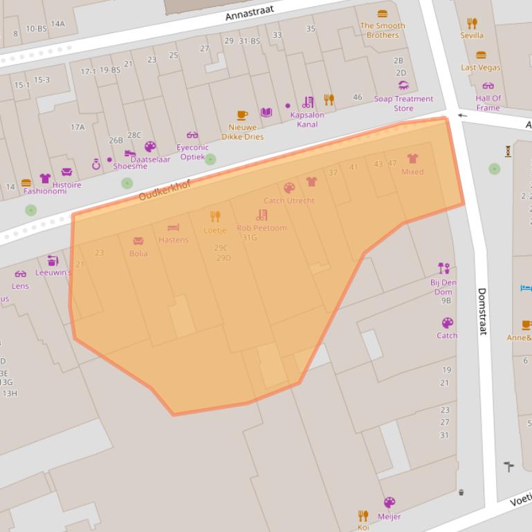 Kaart van postcodegebied 3512GJ.