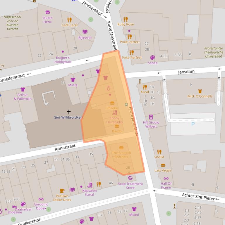 Kaart van postcodegebied 3512GN.