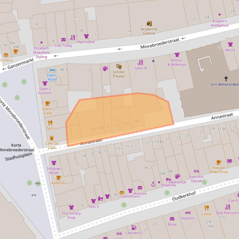 Kaart van postcodegebied 3512GR.