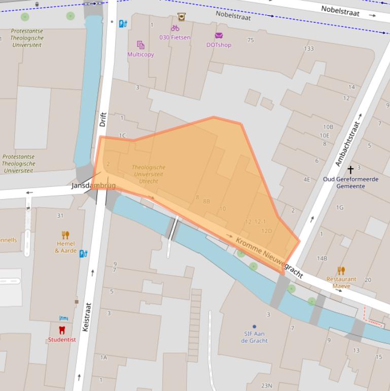 Kaart van postcodegebied 3512HG.