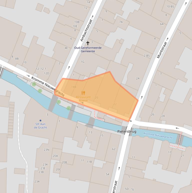 Kaart van postcodegebied 3512HH.