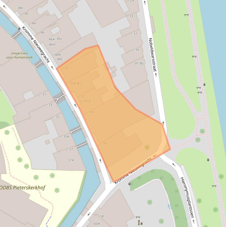 Kaart van postcodegebied 3512HK.