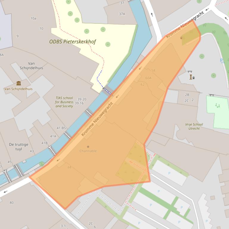 Kaart van postcodegebied 3512HL.