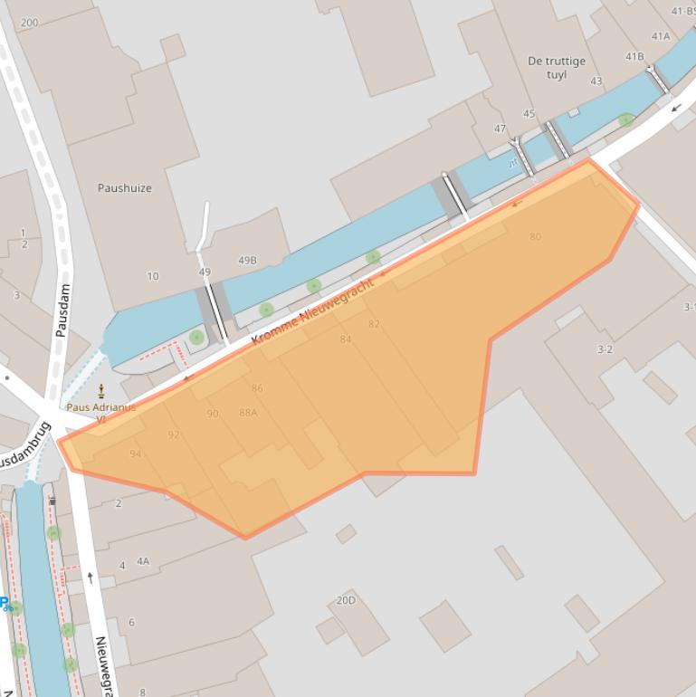 Kaart van postcodegebied 3512HM.