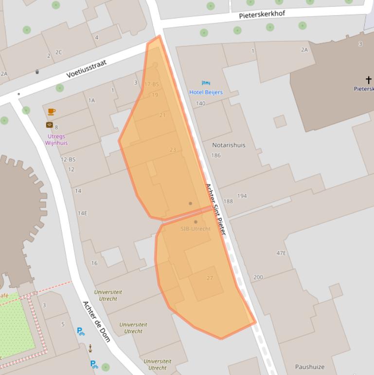 Kaart van postcodegebied 3512HR.