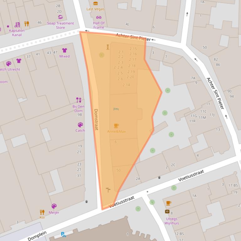 Kaart van postcodegebied 3512JB.