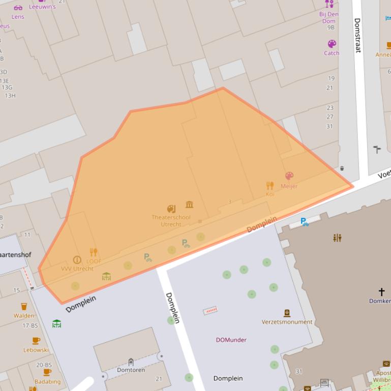 Kaart van postcodegebied 3512JC.