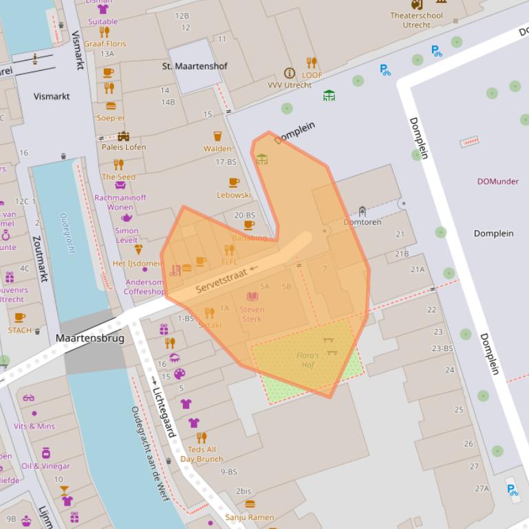 Kaart van postcodegebied 3512JG.