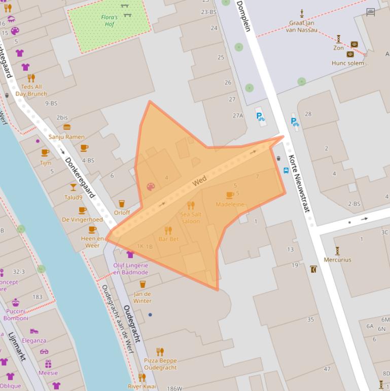 Kaart van postcodegebied 3512JH.