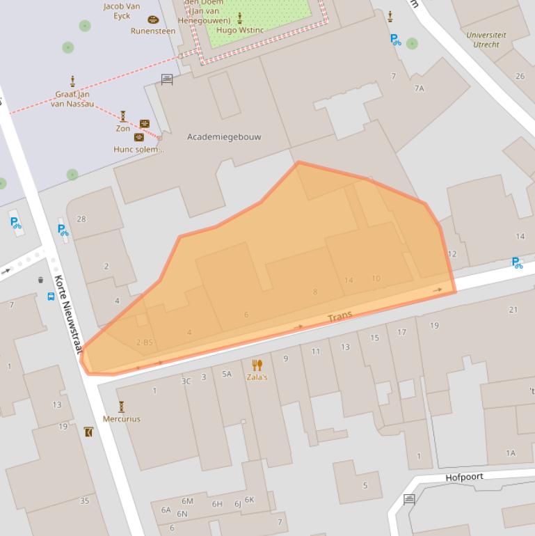 Kaart van postcodegebied 3512JK.