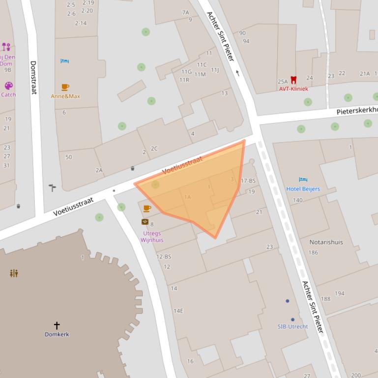 Kaart van postcodegebied 3512JL.