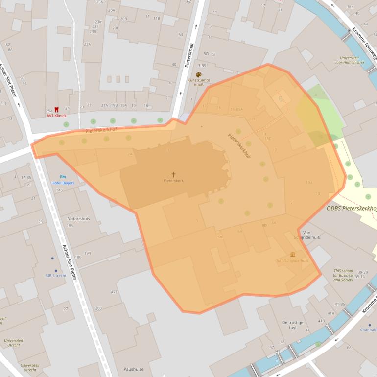 Kaart van postcodegebied 3512JR.