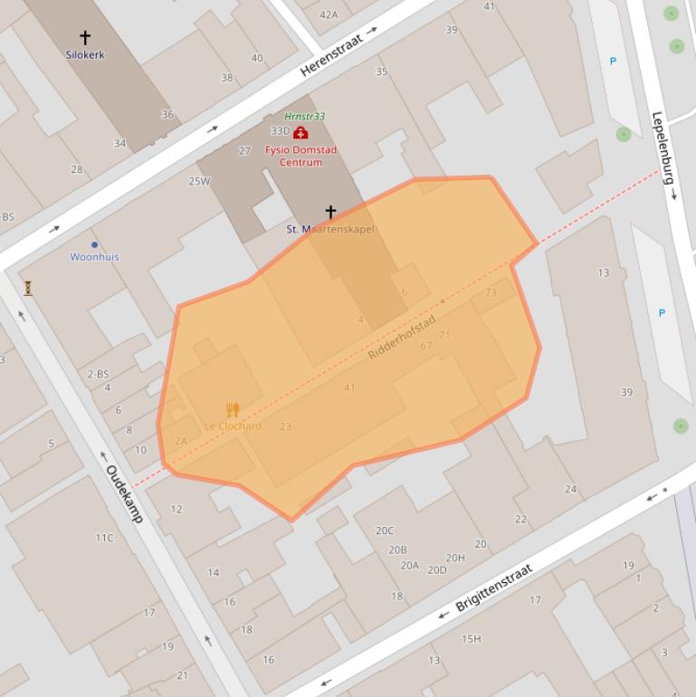 Kaart van postcodegebied 3512KL.