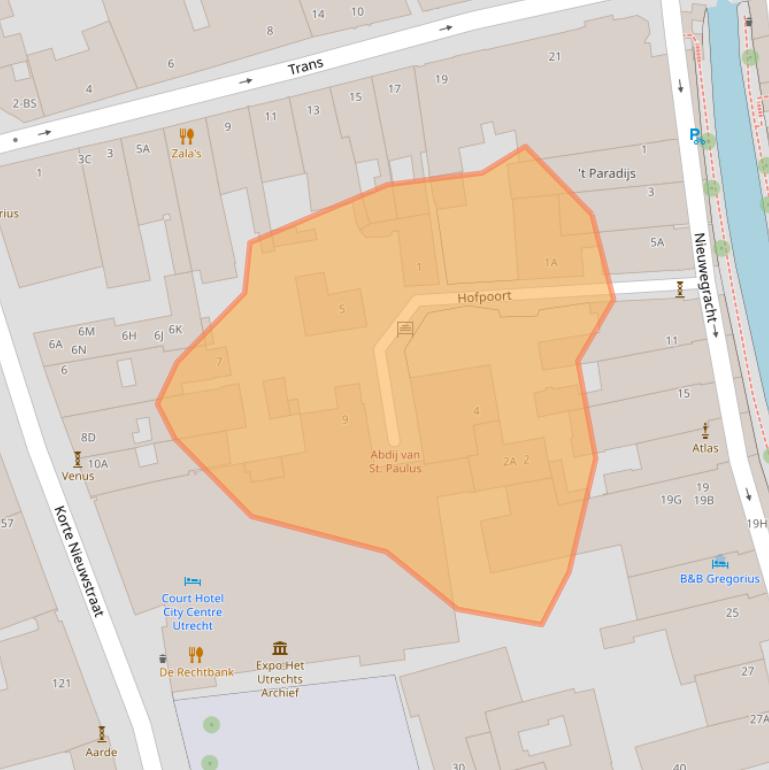 Kaart van postcodegebied 3512LA.