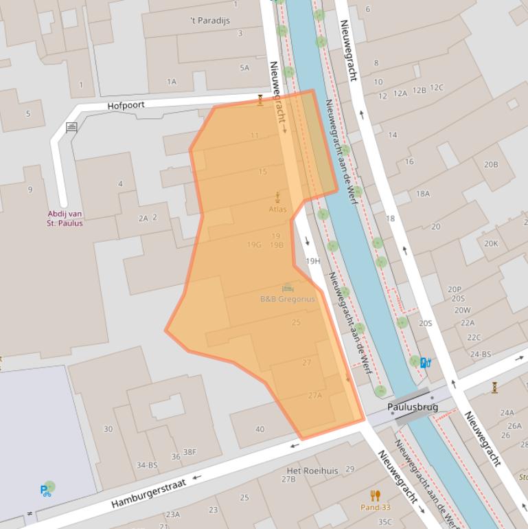 Kaart van postcodegebied 3512LC.