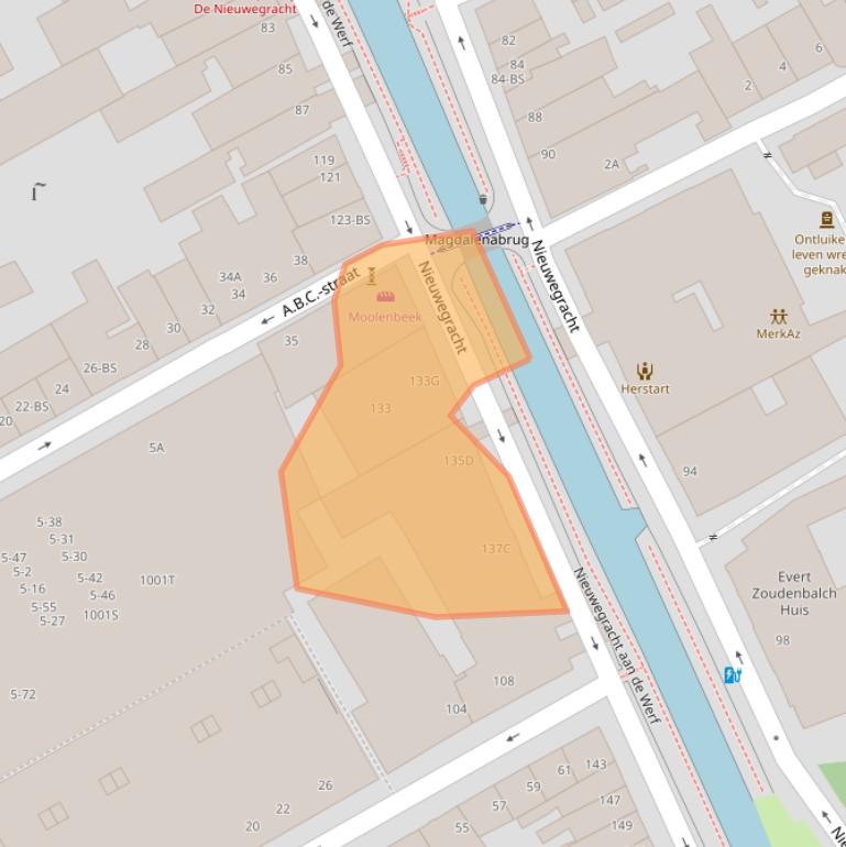 Kaart van postcodegebied 3512LK.