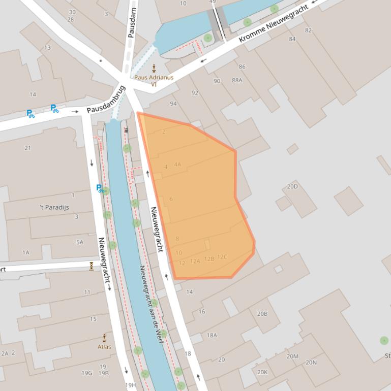 Kaart van postcodegebied 3512LP.