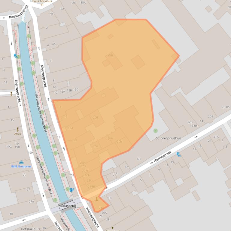 Kaart van postcodegebied 3512LR.