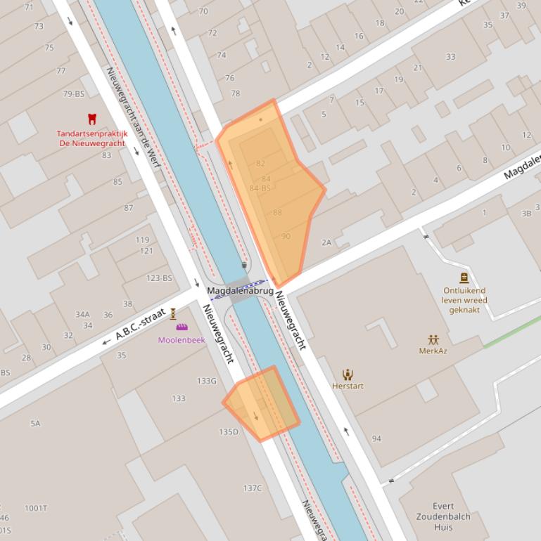 Kaart van postcodegebied 3512LW.