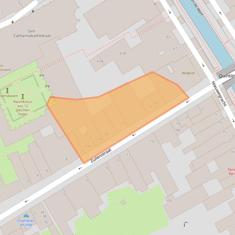 Kaart van postcodegebied 3512ND.