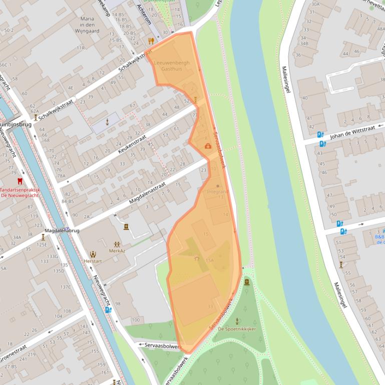 Kaart van postcodegebied 3512NK.