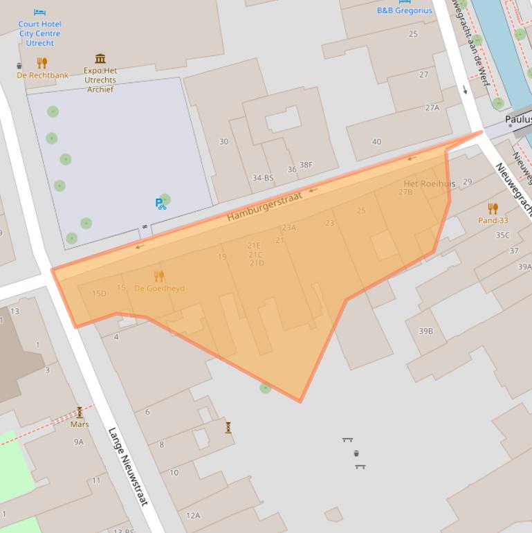 Kaart van postcodegebied 3512NP.