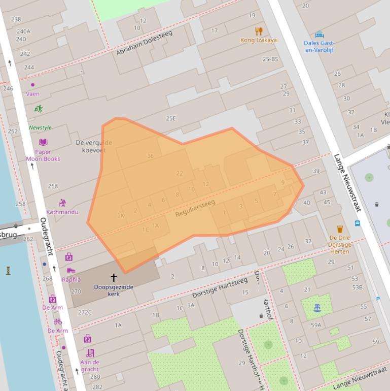 Kaart van postcodegebied 3512NT.