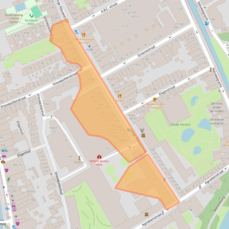 Kaart van postcodegebied 3512PG.