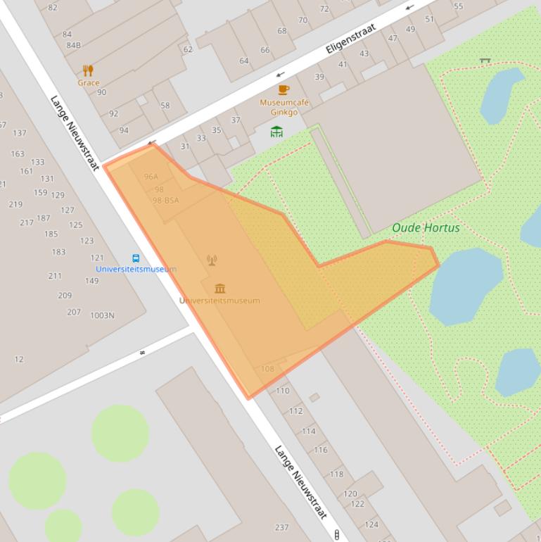 Kaart van postcodegebied 3512PN.