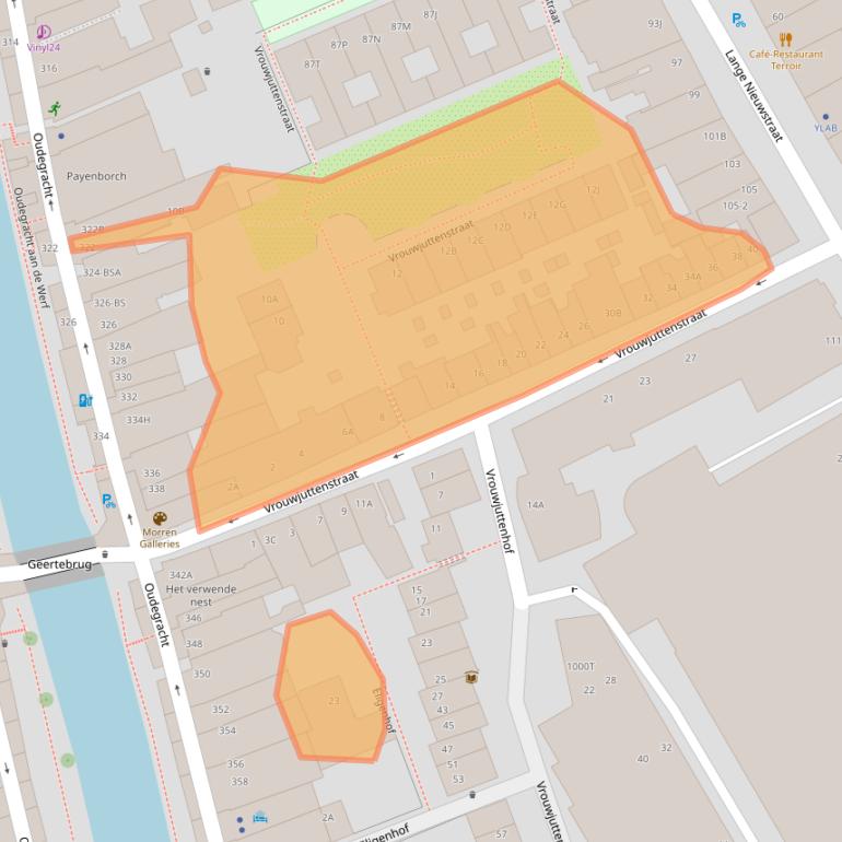 Kaart van postcodegebied 3512PS.
