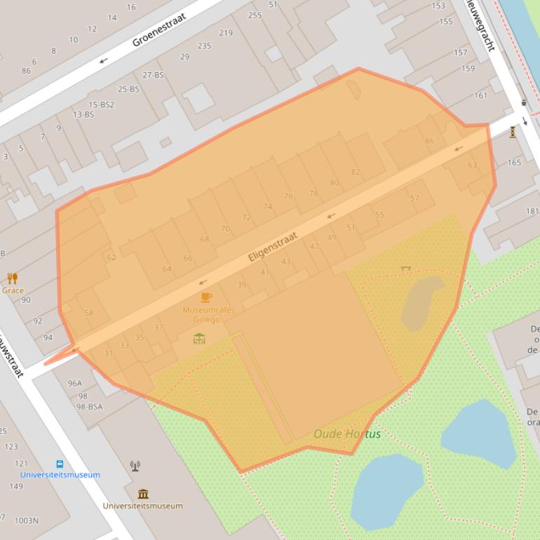 Kaart van postcodegebied 3512PT.