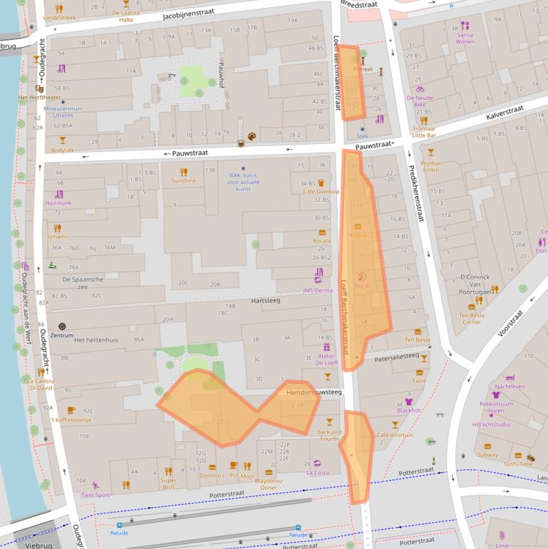 Kaart van postcodegebied 3512TC.